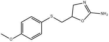 2-Amino-5-[(p-methoxyphenyl)thiomethyl]-2-oxazoline Structure