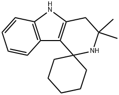 2',3',4',5'-Tetrahydro-3',3'-dimethylspiro[cyclohexane-1,1'-[1H]pyrido[4,3-b]indole] 구조식 이미지