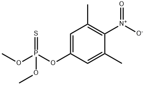 포스포로티오산O-(3,5-디메틸-4-니트로페닐)O,O-디메틸에스테르 구조식 이미지