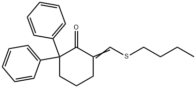 시클로헥사논,6-[(부틸티오)메틸렌]-2,2-디페닐- 구조식 이미지