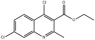 ETHYL 4,7-DICHLORO-2-METHYLQUINOLINE-3-CARBOXYLATE 구조식 이미지