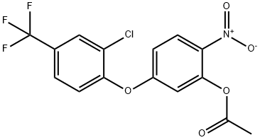 5-[2-클로로-4-(트리플루오로메틸)페녹시]-2-니트로페닐아세테이트 구조식 이미지
