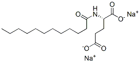 N-(1-OXODODECYL)-글루탐산,디소듐염 구조식 이미지