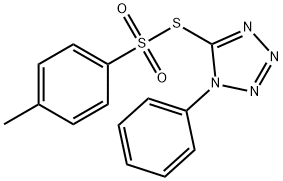 5-(4-메틸페닐)설포닐설파닐-1-페닐-테트라졸 구조식 이미지