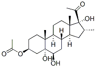 3beta,5alpha,6beta,17-tetrahydroxy-16alpha-methylpregnan-20-one 3-acetate Structure