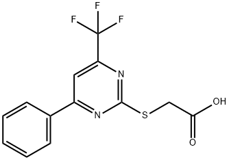 {[4-phenyl-6-(trifluoromethyl)pyrimidin-2-yl]thio}acetic acid Structure