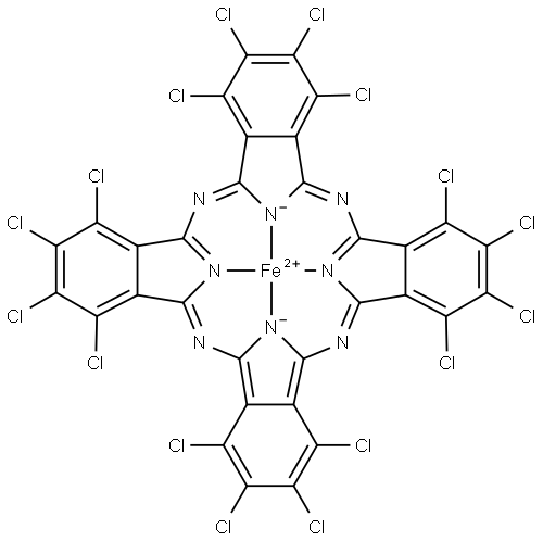 IRON(II) 1,2,3,4,8,9,10,11,15,16,17,18,22,23,24,25-HEXADECACHLORO-29 H,31 H-PHTHALOCYANINE Structure