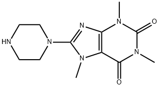 1,3,7-TRIMETHYL-8-PIPERAZIN-1-YL-3,7-DIHYDRO-PURINE-2,6-DIONE Structure