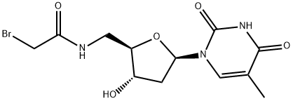 5'-bromoacetamido-5'-deoxythymidine Structure