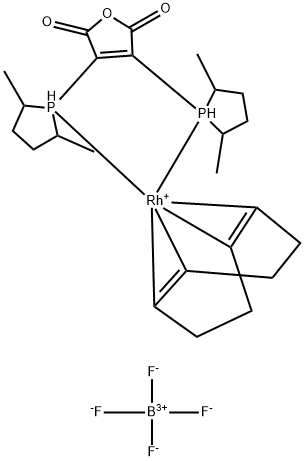 (-)-2,3-BIS[(2R,5R)-2,5-DIMETHYLPHOSPHOLANYL]MALEIC ANHYDRIDE(1,5-CYCLOOCTADIENE)RHODIUM (I) TETRAFLUOROBORATE 구조식 이미지