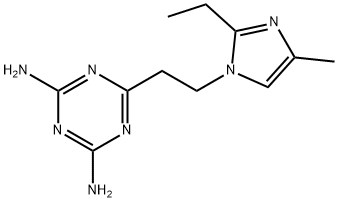 6-[2-(2-ethyl-4-methyl-1H-imidazol-1-yl)ethyl]-1,3,5-triazine-2,4-diamine Structure