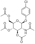 4'-CHLOROPHENYL 2-ACETAMIDO-3,4,6-TETRA-O-ACETYL-2-DEOXY-BETA-D-GLUCOPYRANOSIDE 구조식 이미지