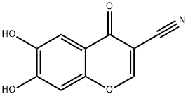 4H-1-Benzopyran-3-carbonitrile, 6,7-dihydroxy-4-oxo- (9CI) 구조식 이미지