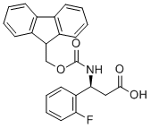 FMOC-(S)-3-AMINO-3-(2-FLUORO-PHENYL)-PROPIONIC ACID 구조식 이미지