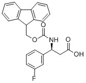 FMOC-(S)-3-AMINO-3-(3-FLUORO-PHENYL)-PROPIONIC ACID 구조식 이미지