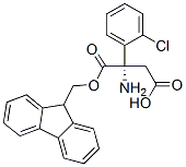 FMOC-(S)-3-AMINO-3-(2-CHLORO-PHENYL)-PROPIONIC ACID 구조식 이미지