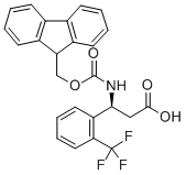 FMOC-(S)-3-AMINO-3-(2-TRIFLUOROMETHYL-PHENYL)-PROPIONIC ACID Structure