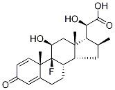 (11β,16α,20R)-9-Fluoro-11,20-dihydroxy-16-Methyl-3-oxopregna-1,4-dien-21-oic Acid Structure