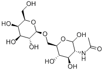 2-ACETAMIDO-2-DEOXY-6-O-(BETA-D-GALACTOPYRANOSYL)-D-GLUCOPYRANOSE 구조식 이미지