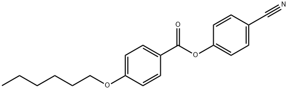 p-시아노페닐p-(헥실옥시)벤조에이트 구조식 이미지