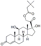 11beta,17,21-trihydroxypregn-4-ene-3,20-dione 21-(3,3-dimethylbutyrate) 구조식 이미지
