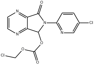 7-Chloromethyloxy-carbonyloxy-6-(5-chloropyridin-2-yl)-6,7-dihydro-5H-pyrrolo[3,4-b]pyrazin-5-one Structure