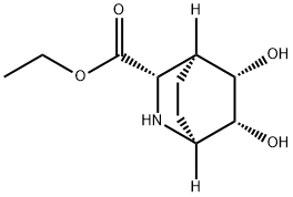 2-Azabicyclo[2.2.2]octane-3-carboxylic acid, 5,6-dihydroxy-, ethyl ester, (1S,3S,4S,5S,6R)- (9CI) Structure