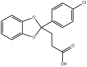 3-[2-(4-chlorophenyl)benzo[1,3]dioxol-2-yl]propanoic acid 구조식 이미지