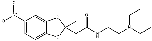 N-(2-Diethylaminoethyl)-2-methyl-5-nitro-1,3-benzodioxole-2-acetamide Structure