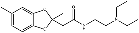 N-(2-Diethylaminoethyl)-2,5-dimethyl-1,3-benzodioxole-2-acetamide Structure