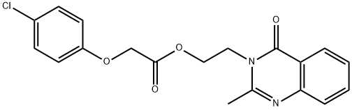 p-Chlorophenoxyacetic acid 2-(2-methyl-4-oxo-3,4-dihydroquinazolin-3-yl)ethyl ester Structure