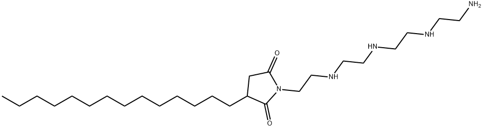 1-[2-[[2-[[2-[(2-aminoethyl)amino]ethyl]amino]ethyl]amino]ethyl]-3-tetradecylpyrrolidine-2,5-dione  구조식 이미지