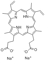 Disodium protoporphyrin IX 구조식 이미지