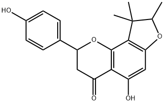 2,3,8,9-Tetrahydro-5-hydroxy-2-(4-hydroxyphenyl)-8,9,9-trimethyl-4H-furo[2,3-h]-1-benzopyran-4-one Structure