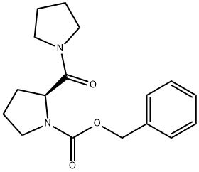 벤질(S)-(-)-2-(1-PYR롤리디닐카르보닐)-1-PYRROLIDINECARBOXYLATE 구조식 이미지