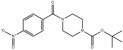 TERT-BUTYL 4-(4-NITROBENZOYL)TETRAHYDRO-1(2H)-PYRAZINECARBOXYLATE Structure