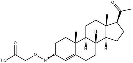 4-PREGNENE-3,20-DIONE 3-[O-CARBOXYMETHYL]OXIME 구조식 이미지