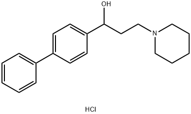 알파-(4-비페닐릴)-1-피페리딘프로판올염산염 구조식 이미지