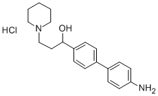 alpha-(4'-Amino-4-biphenylyl)-1-piperidinepropanol hydrochloride Structure