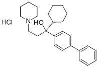 알파-(4-바이페닐)-알파-사이클로헥실-1-피페리딘프로판올염산염 구조식 이미지