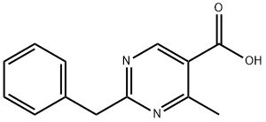 2-벤질-4-메틸피리미딘-5-카르복실산 구조식 이미지