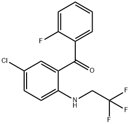 [5-chloro-2-[(2,2,2-trifluoroethyl)amino]phenyl] 2-fluorophenyl ketone Structure