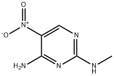 N-메틸-5-니트로-피리미딘-2,4-디아민 구조식 이미지