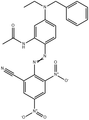 N-[2-[(2-cyano-4,6-dinitrophenyl)azo]-5-[ethyl(phenylmethyl)amino]phenyl]acetamide Structure