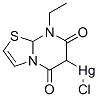 6-클로로수은-8-에틸티아졸로(3,2-a)피리미딘-5,7-디온 구조식 이미지