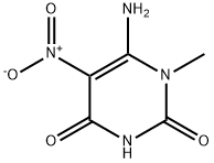 6-amino-5-(nitro)-1-methylpyrimidine-2,4(1H,3H)-dione Structure