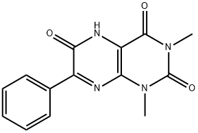 2,4,6(3H)-Pteridinetrione,  1,5-dihydro-1,3-dimethyl-7-phenyl- 구조식 이미지