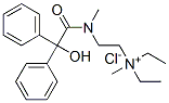 디에틸-[2-[(2-하이드록시-2,2-디페닐-아세틸)-메틸-아미노]에틸]-메틸-아자늄클로라이드 구조식 이미지