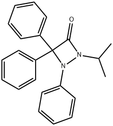 1,2-Diazetidin-3-one, 2-(1-methylethyl)-1,4,4-triphenyl- 구조식 이미지