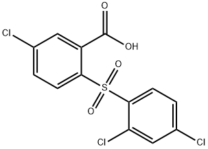5-Chloro-2-[(2,4-dichlorophenyl)sulfonyl]benzoic acid 구조식 이미지